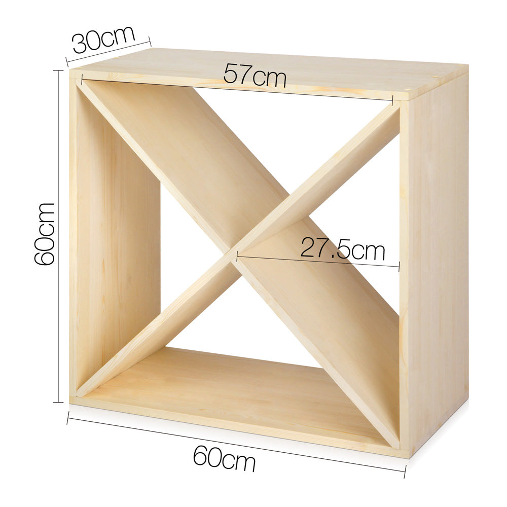Artiss 24 Bottle Timber Wine Rack