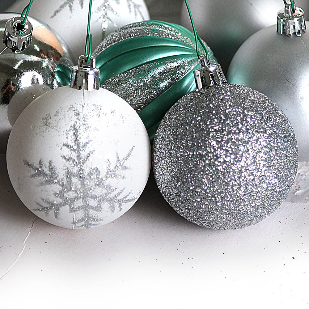 Jingle Jollys 50pcs Christmas Baubles - Silver