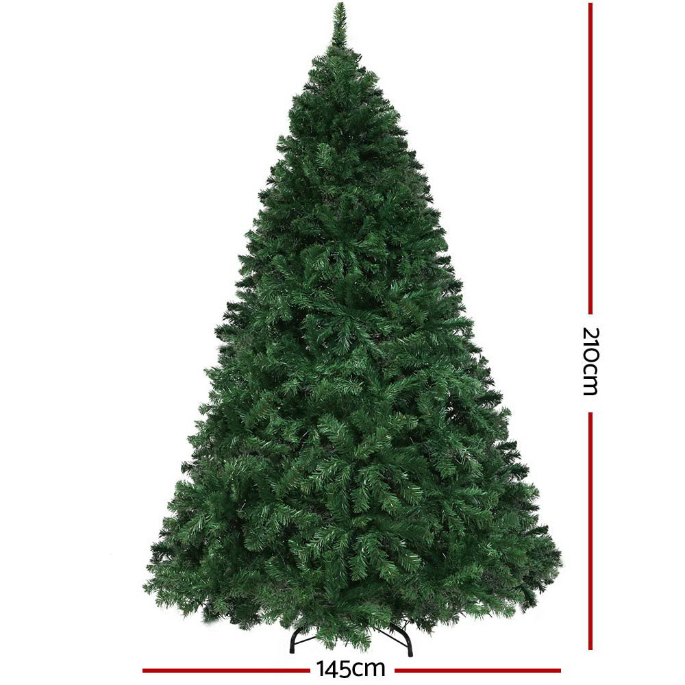 Jingle Jollys Christmas Tree LED 2.1M 7FT Xmas Decorations Green Home Decor