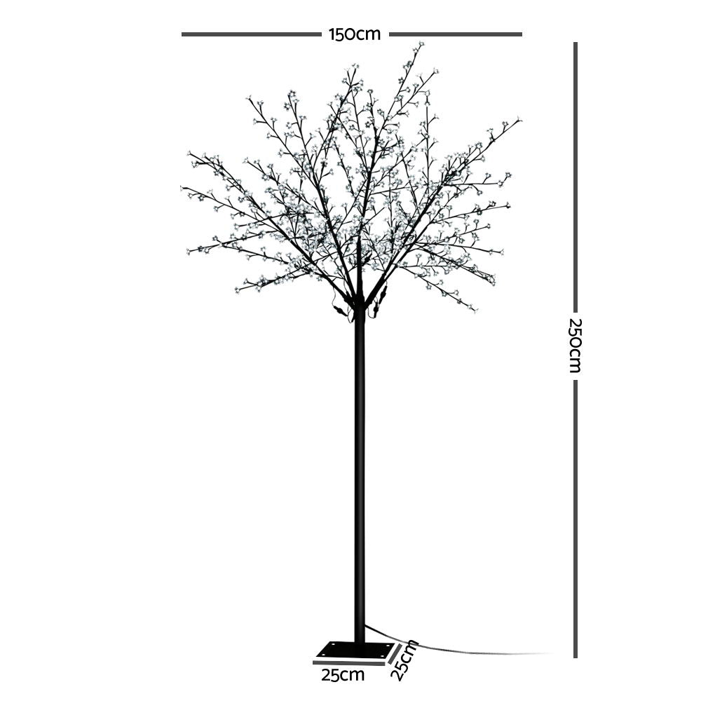 Jingle Jollys 2.5M 600 LED Blossom Tree Christmas White
