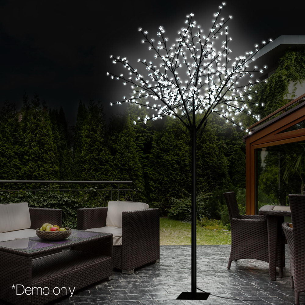 Jingle Jollys 2.5M 600 LED Blossom Tree Christmas White