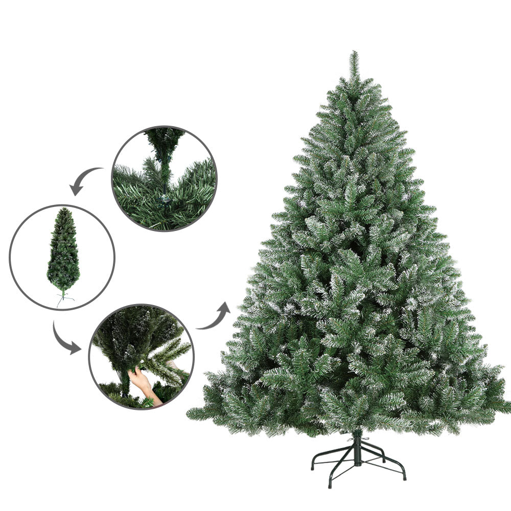 Jingle Jollys 7FT Snow Tips Christmas Tree
