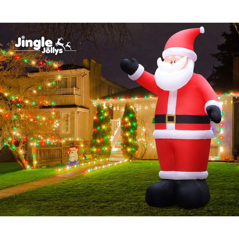 Jingle Jollys 5M Christmas Inflatable Santa Decorations Outdoor Air-Power Light