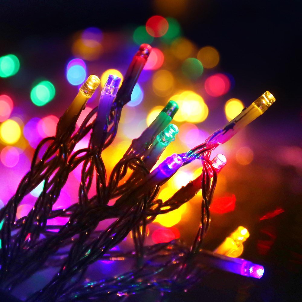 Jingle Jollys 500 Icicle Lights - Multi Colour