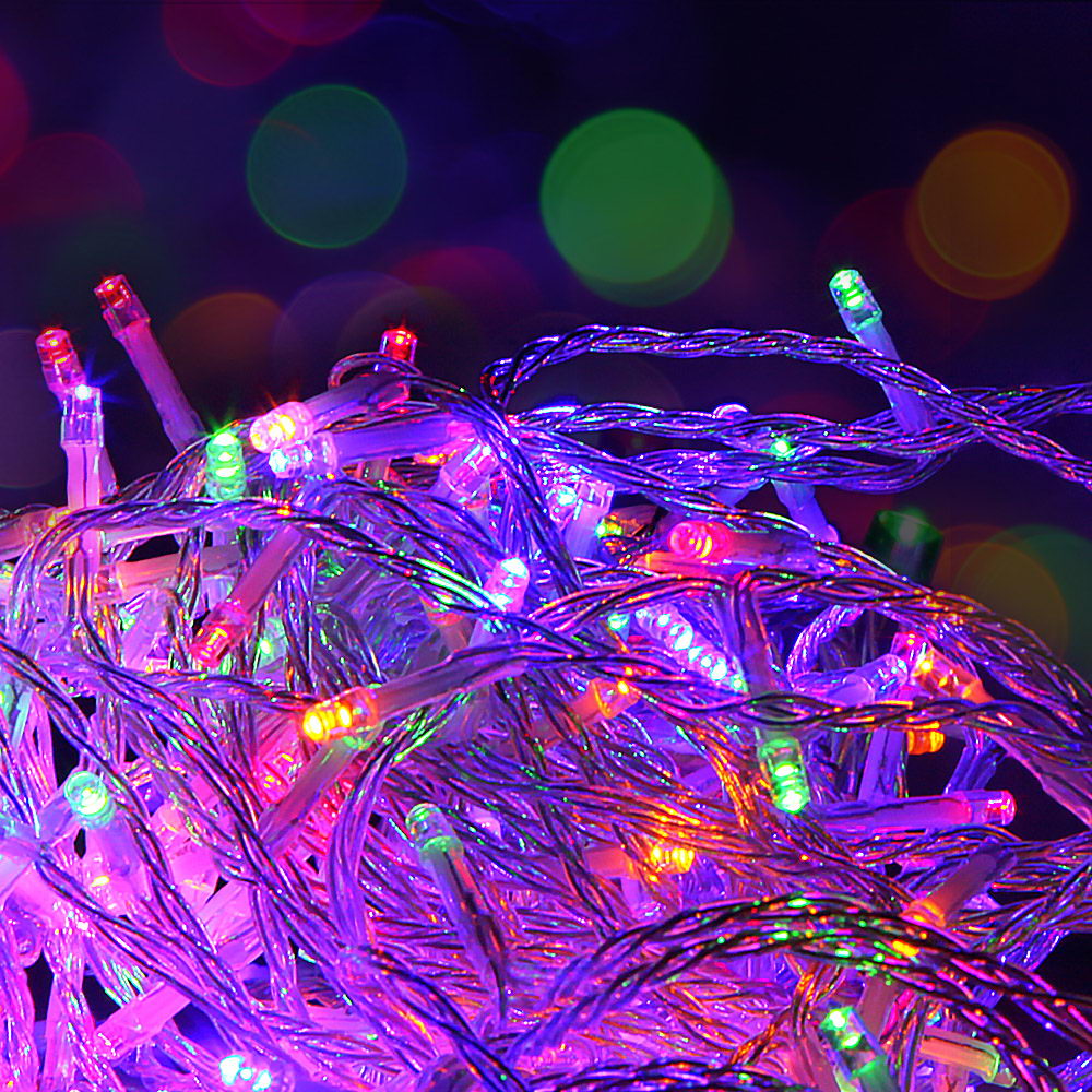 Jingle Jollys 500 Icicle Lights - Multi Colour