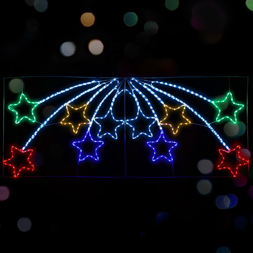Jingle Jollys Christmas Motif Lights LED Star Fall Light Waterproof Outdoor Xmas
