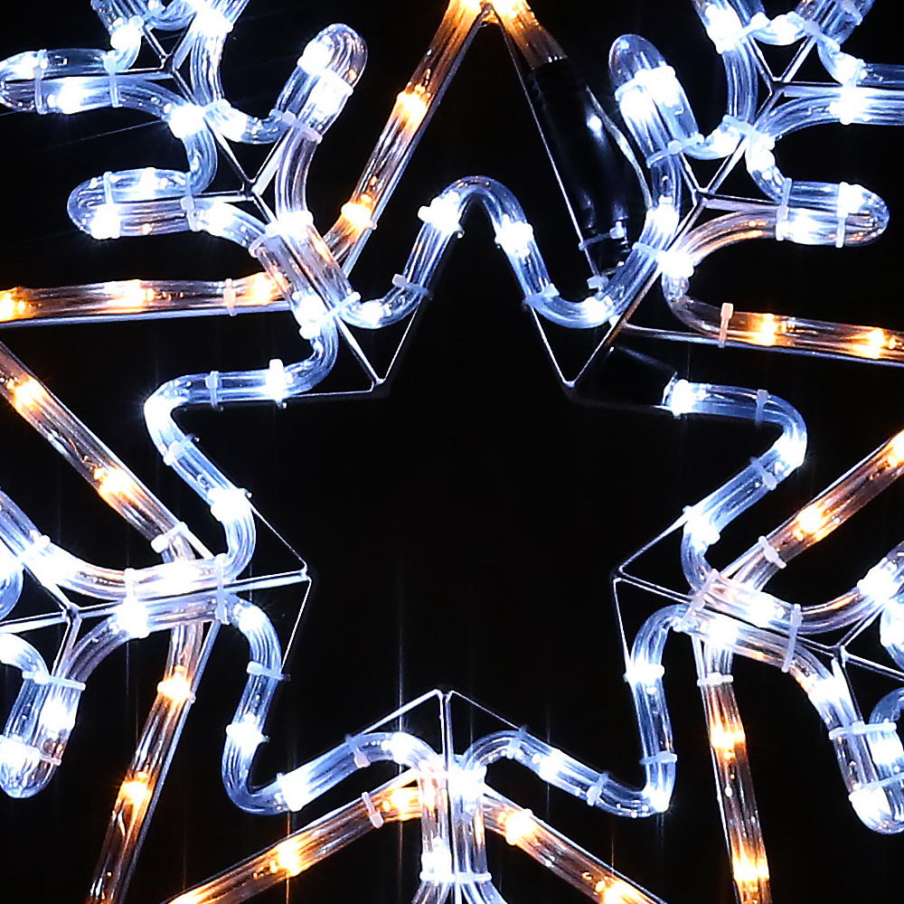 Jingle Jollys Christmas LED Motif Lights Rope Snowflake