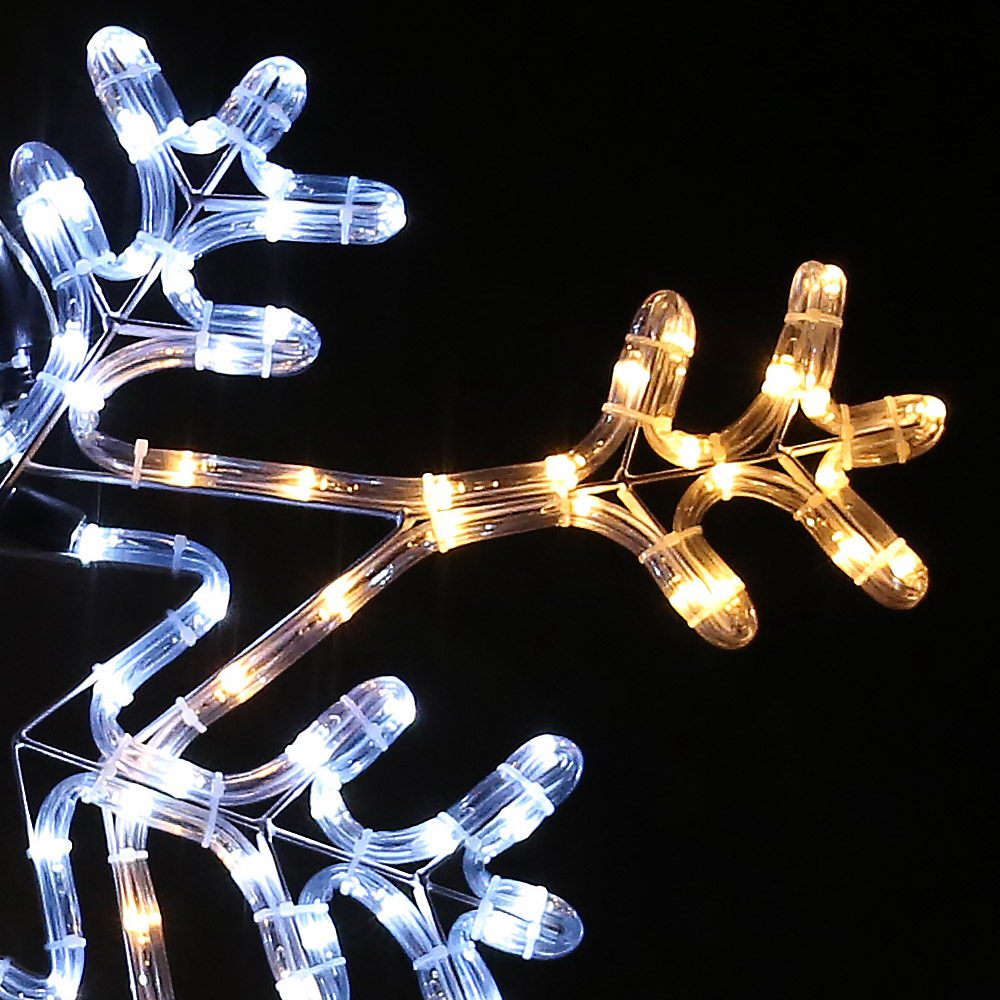 Jingle Jollys Christmas LED Motif Lights Rope Snowflake