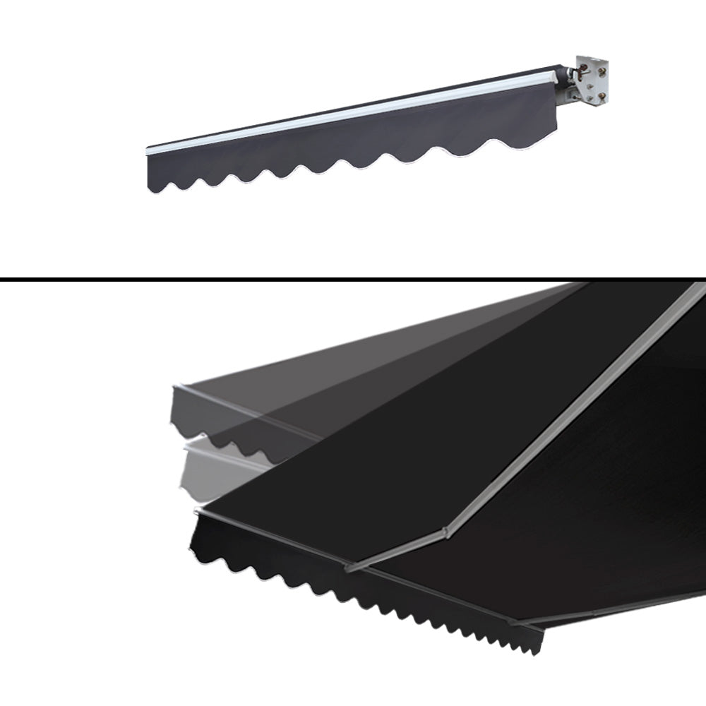 Instahut Retractable Outdoor Arm Awning 2 x 1.5M - Grey