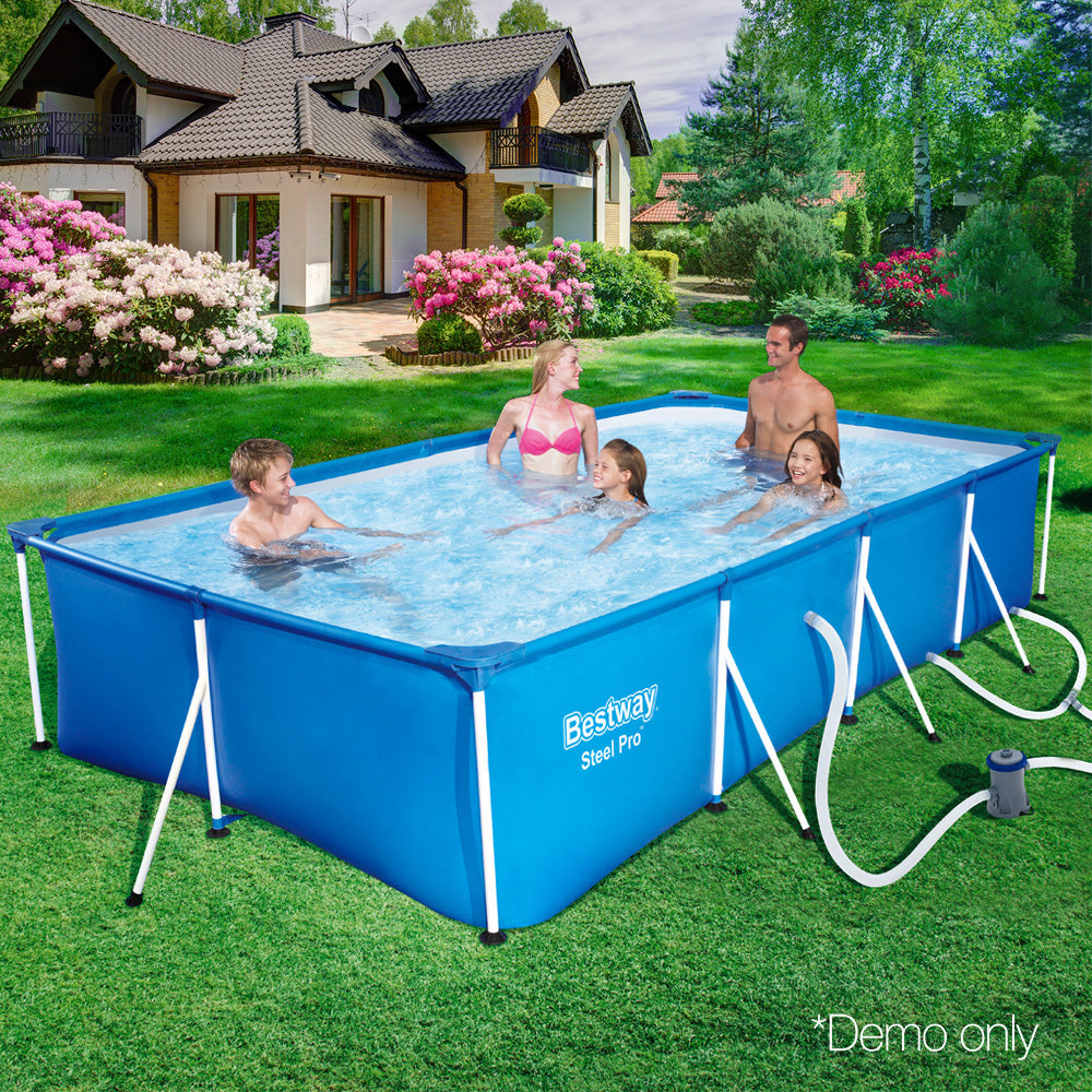 Bestway Rectangular Steel Frame Above Ground Swimming Pool