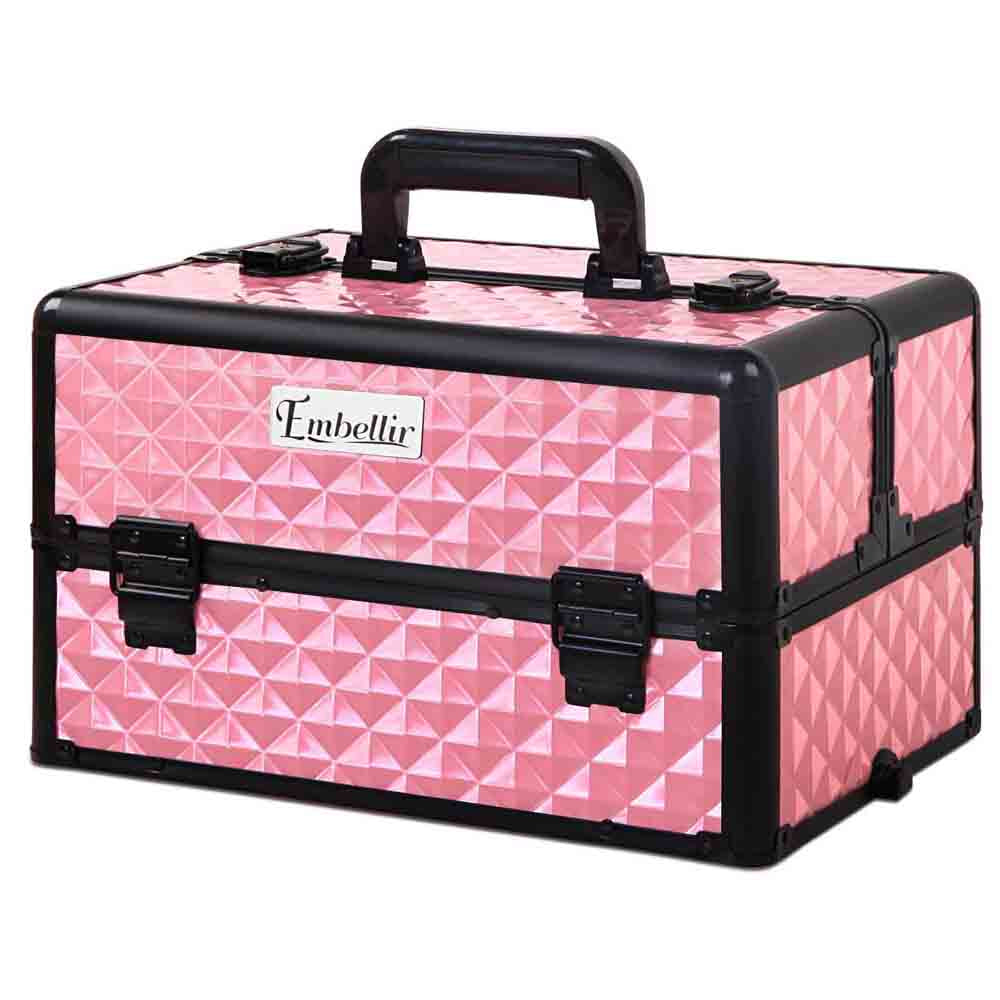 Embellir 7 in 1 Portable Cosmetic Beauty Makeup Trolley - Diamond Pink