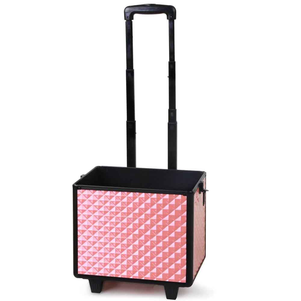 Embellir 7 in 1 Portable Cosmetic Beauty Makeup Trolley - Diamond Pink