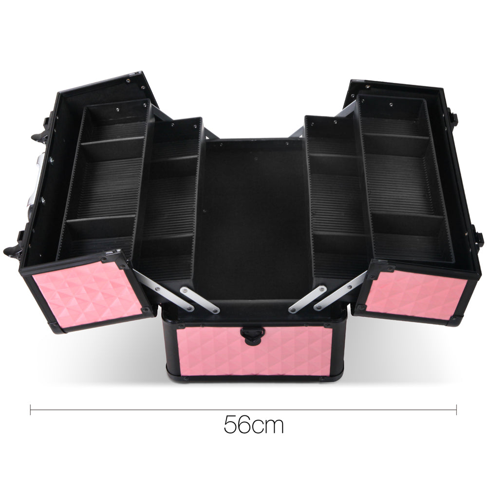 Embellir Portable Cosmetic Beauty Makeup Case - Diamond Pink