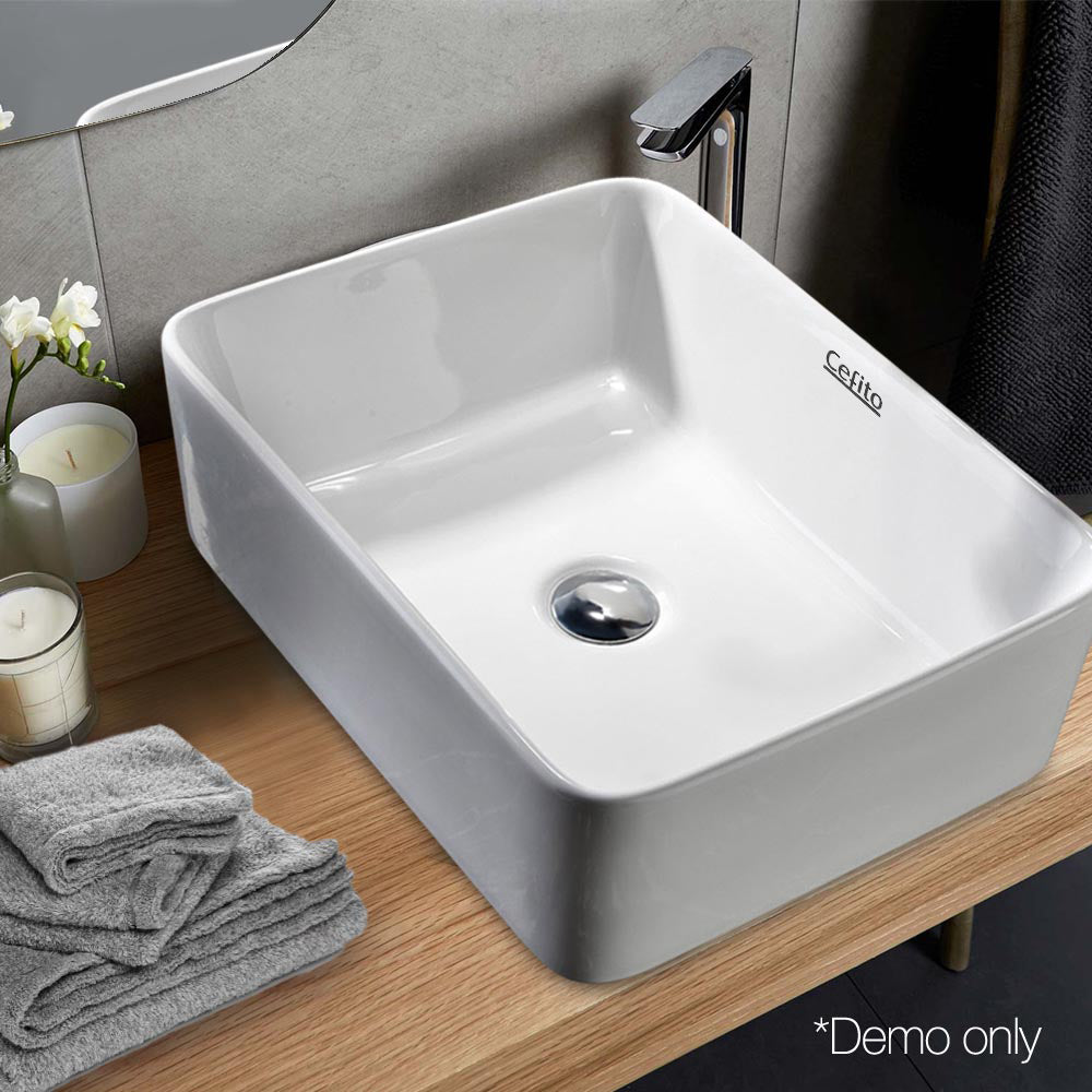 Cefito Ceramic Rectangle Sink Bowl - White