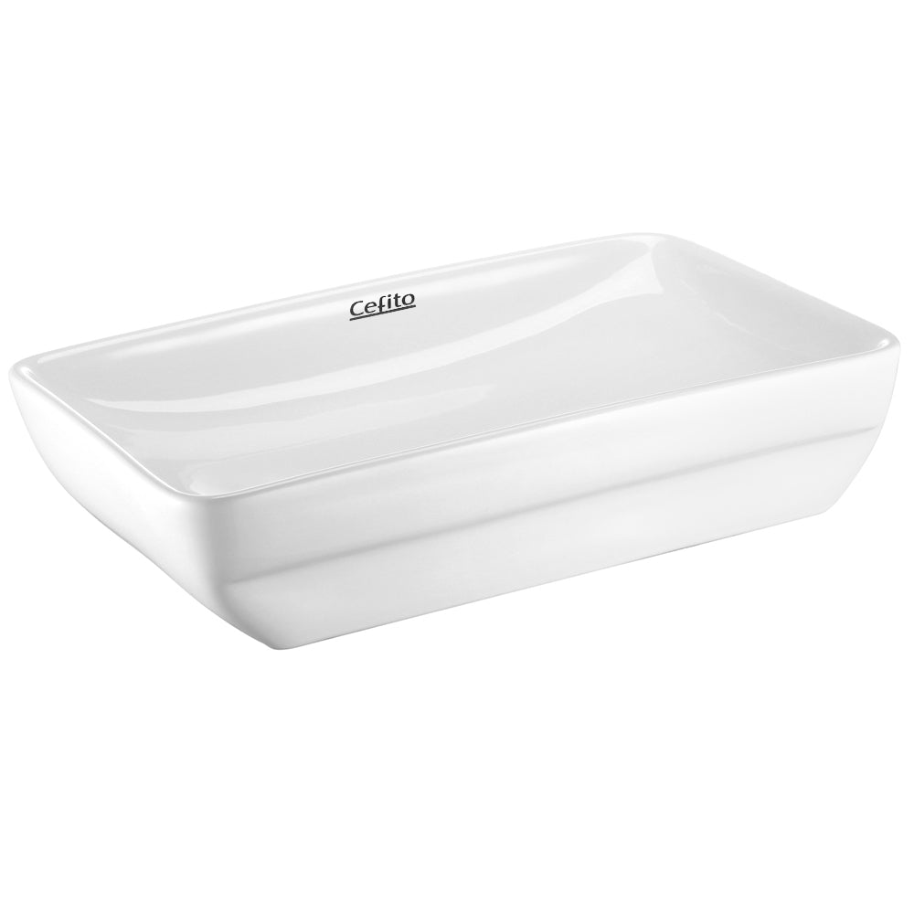 Cefito Ceramic Rectangle Sink Bowl - White