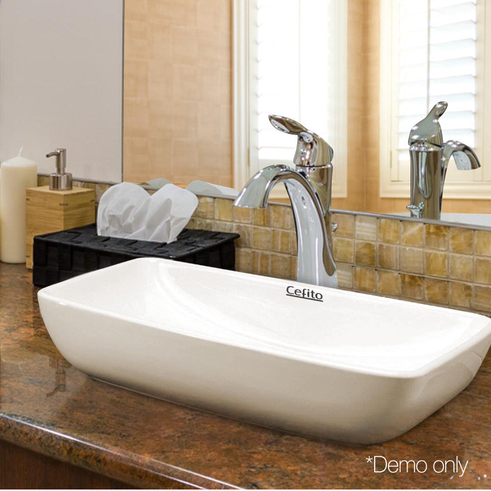 Cefito Ceramic Rectangle Sink Bowl - White