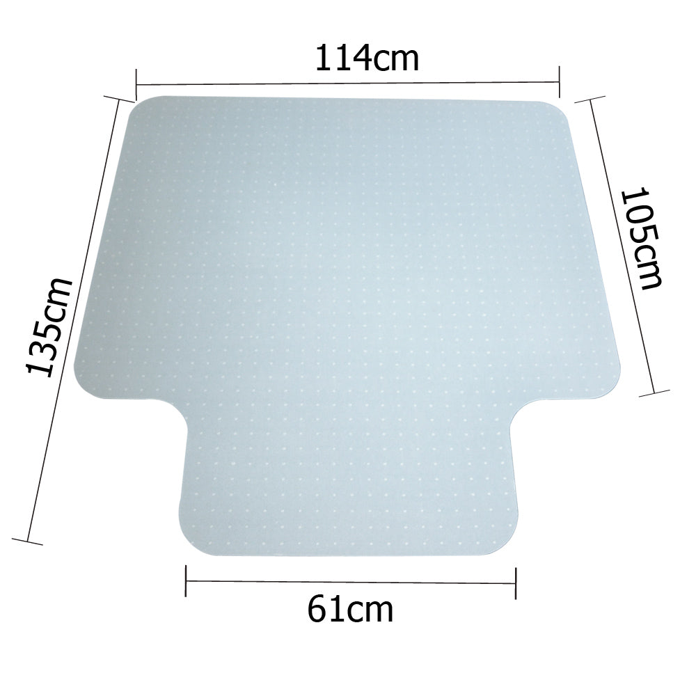 Computer Office Chair Mat Hard Floor Carpet Protector Vinyl Plastic 1350mm x 1140mm