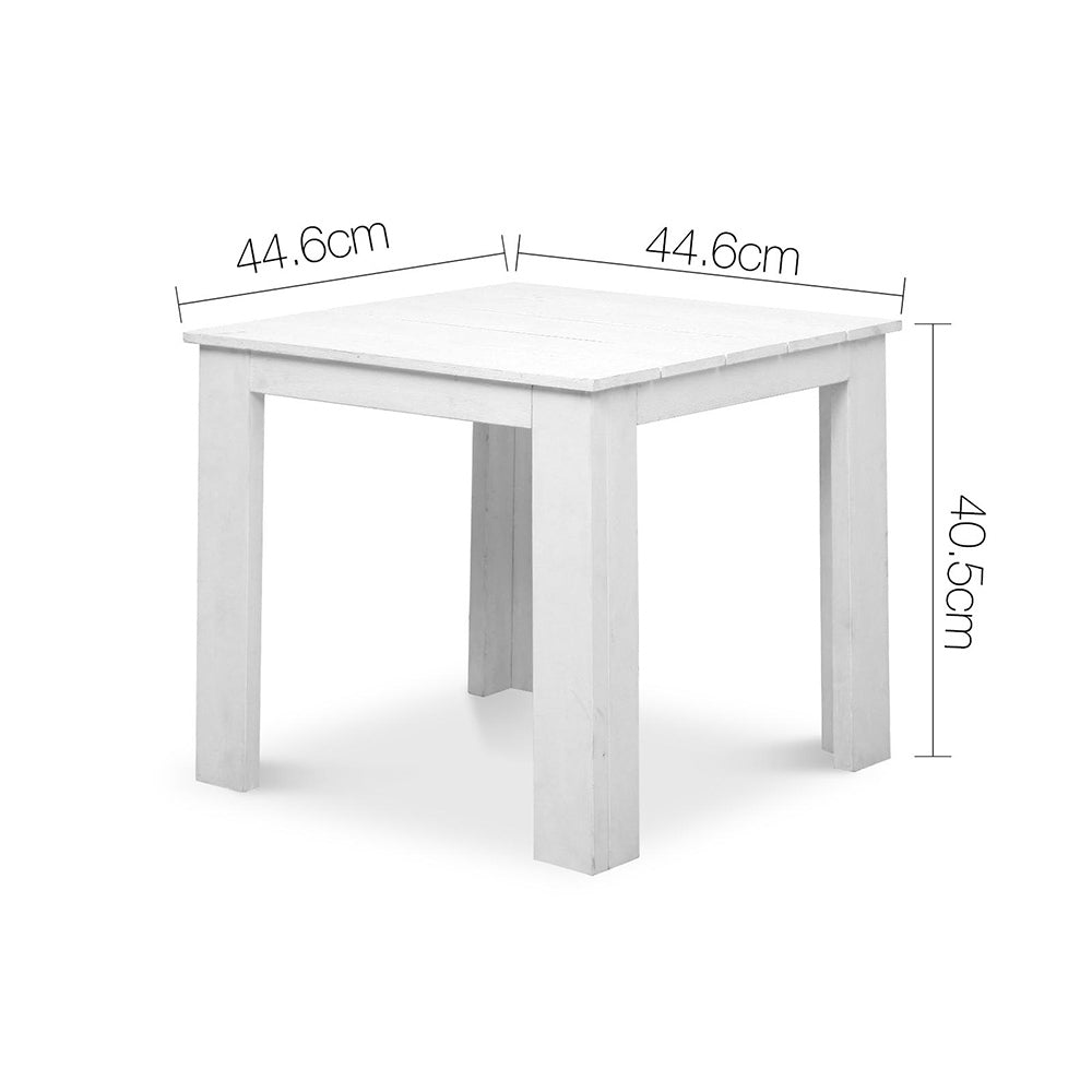 Gardeon 5 Piece Outdoor Wooden Adirondack Beach Chair and Table Set - White