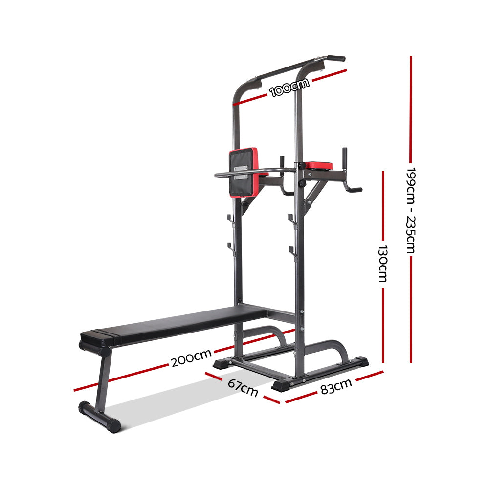 Everfit 9-IN-1 Power Tower Weight Bench Multi-Function Station