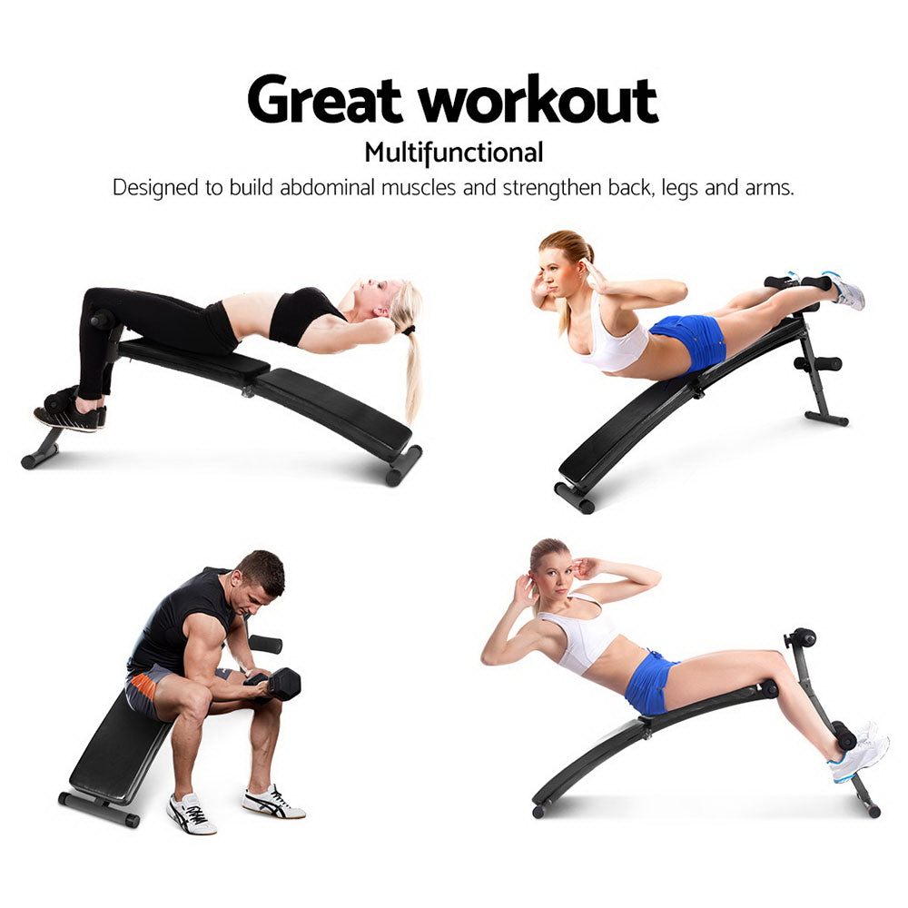 Everfit Home Exercise Fitness Adjustable Sit Up Bench