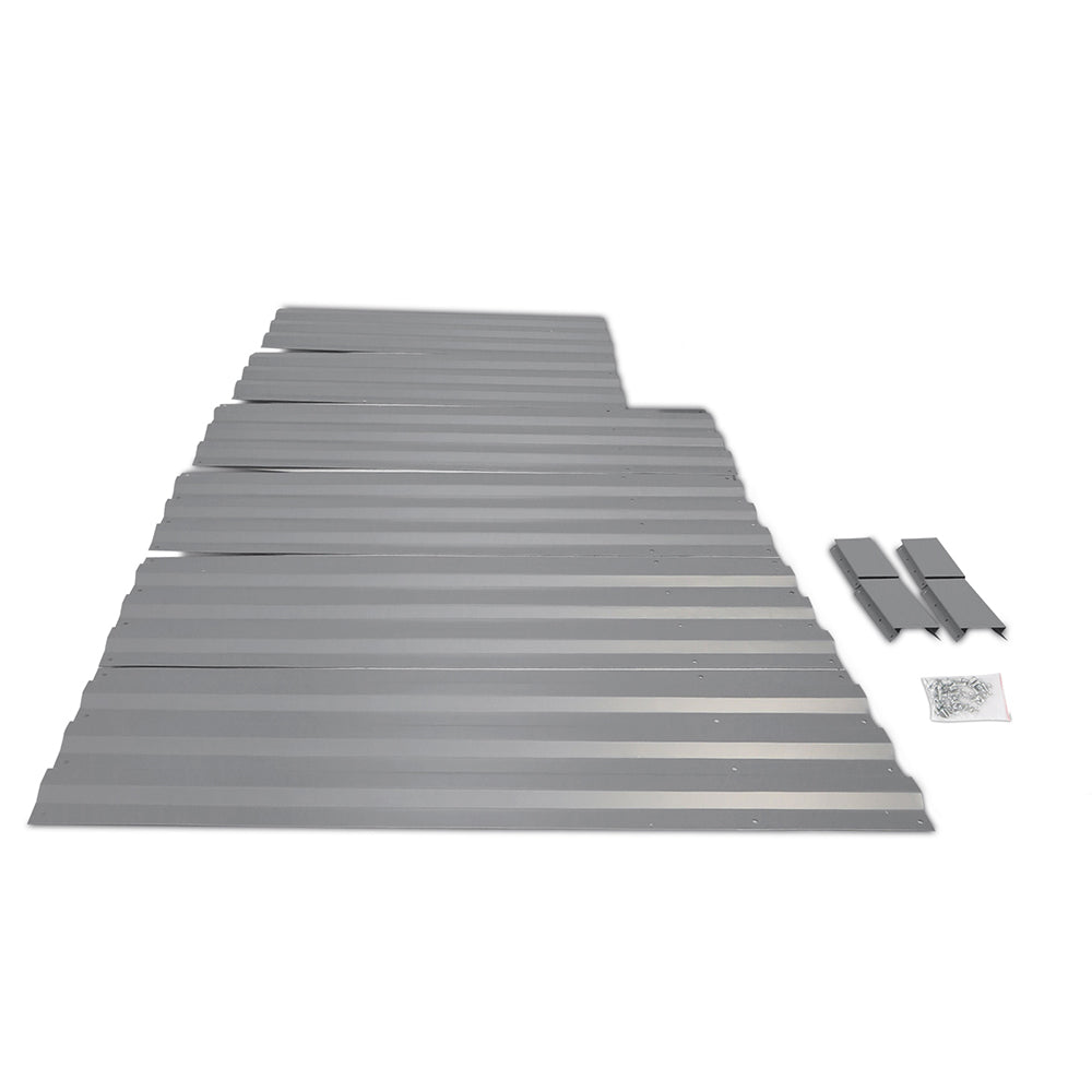 Green Fingers 150 x 90cm Galvanised Steel Garden Bed - Aliminium White