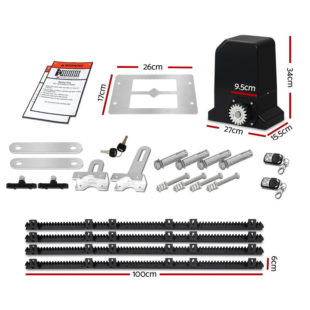 Auto Electric Sliding Gate Opener 1000KG 4M Rails