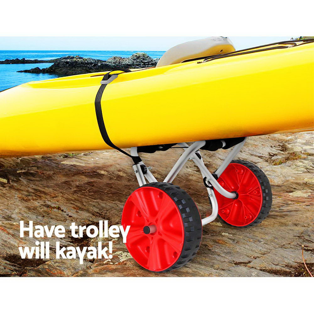 Aluminium Collapsible Kayak Trolley Wheel Cart Boat Carrier