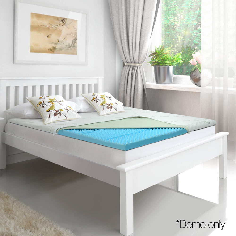 Giselle Bedding Single Size 8cm Cool Gel Mattress Topper - Blue