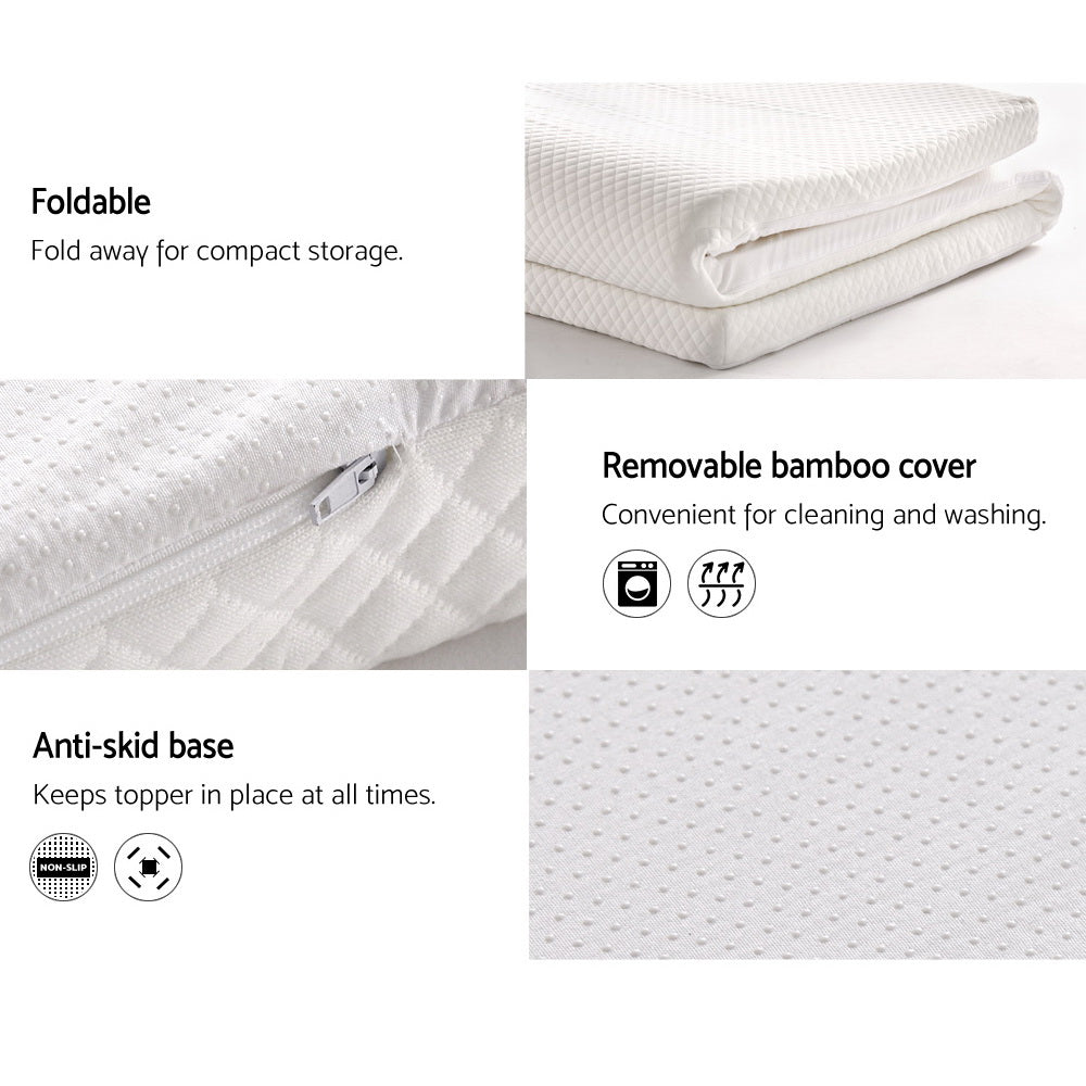 Giselle Bedding Queen Size 7cm Memory Foam Mattress Topper