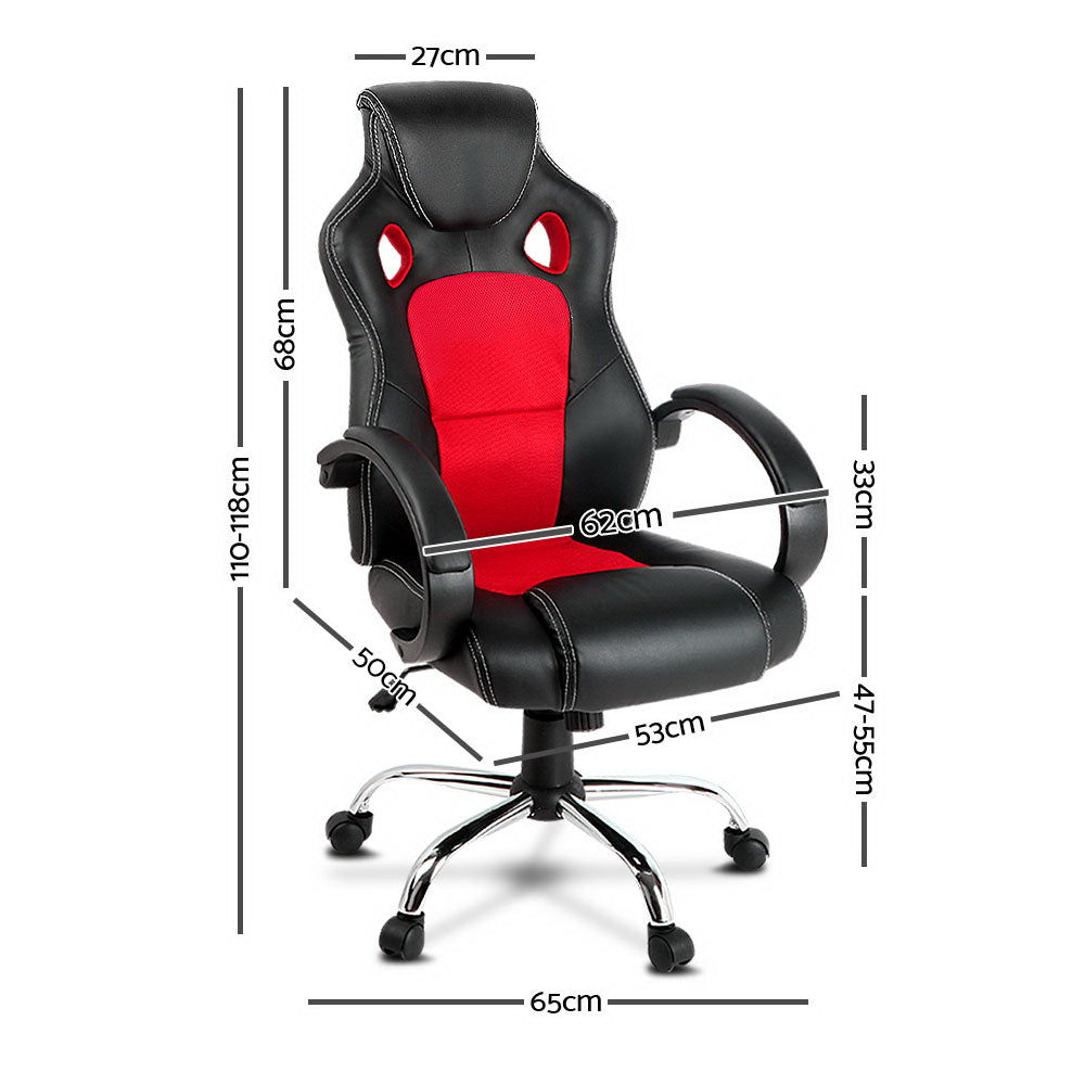 Artiss Gaming Chair Computer Office Chairs Red & Black