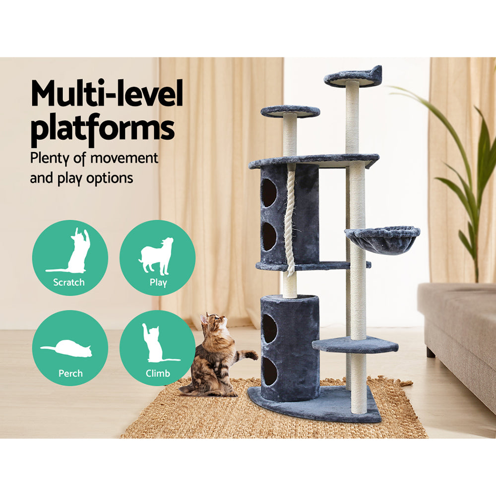 i.Pet 170cm Multi Level Cat Scratching Post - Grey