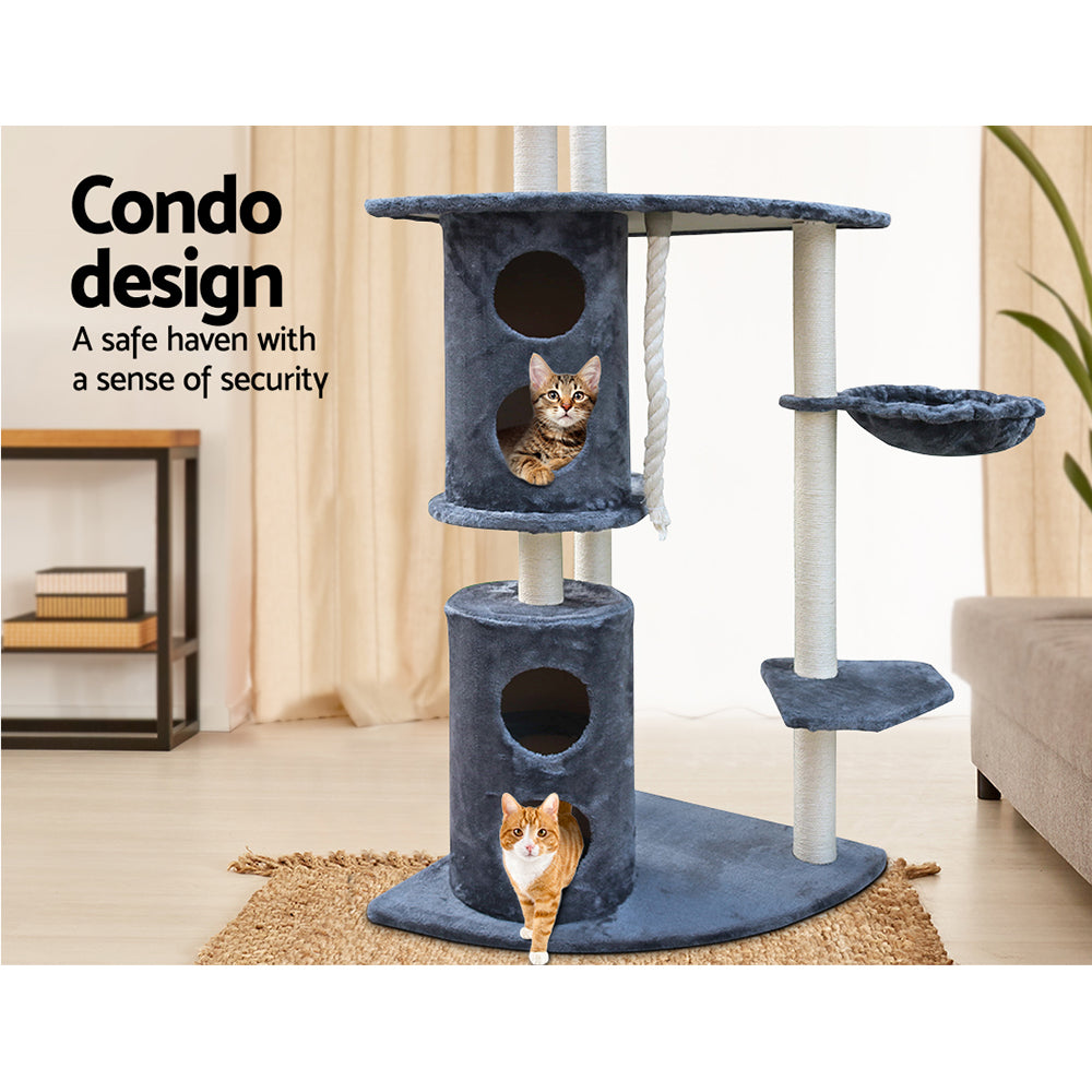 i.Pet 170cm Multi Level Cat Scratching Post - Grey