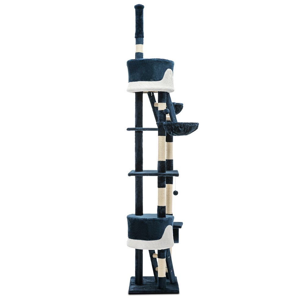 i.Pet 260cm Multi Level Cat Scratching Post - Blue