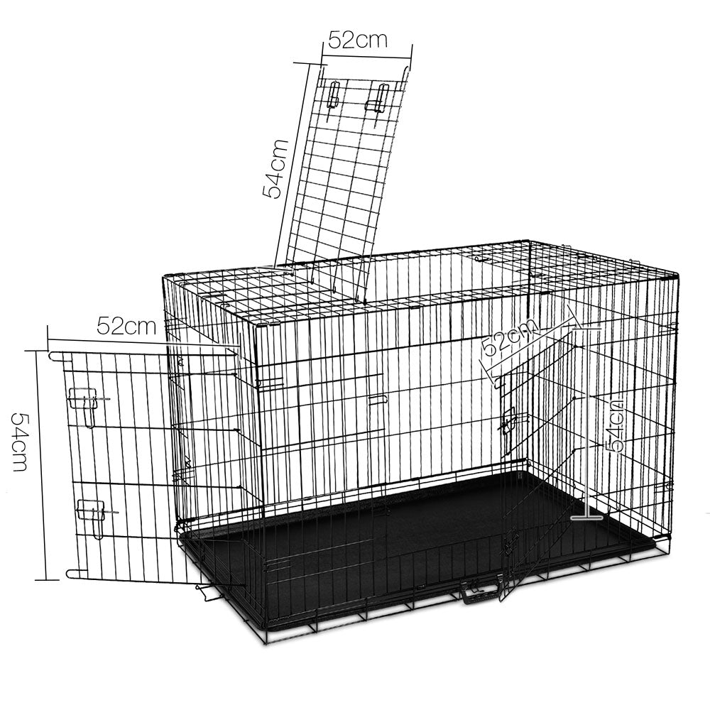 i.Pet 48inch Collapsible Pet Cage with Cover - Black & Green