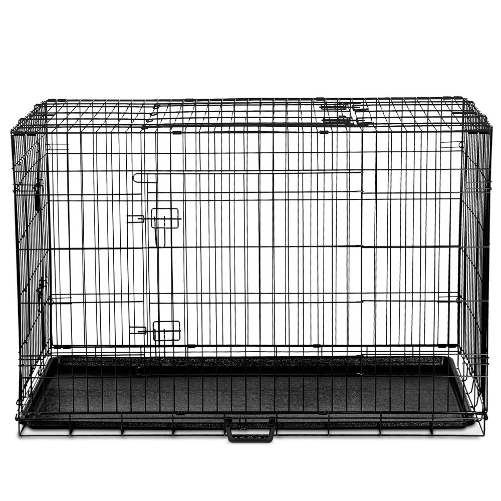 i.Pet 48inch Collapsible Pet Cage with Cover - Black & Green