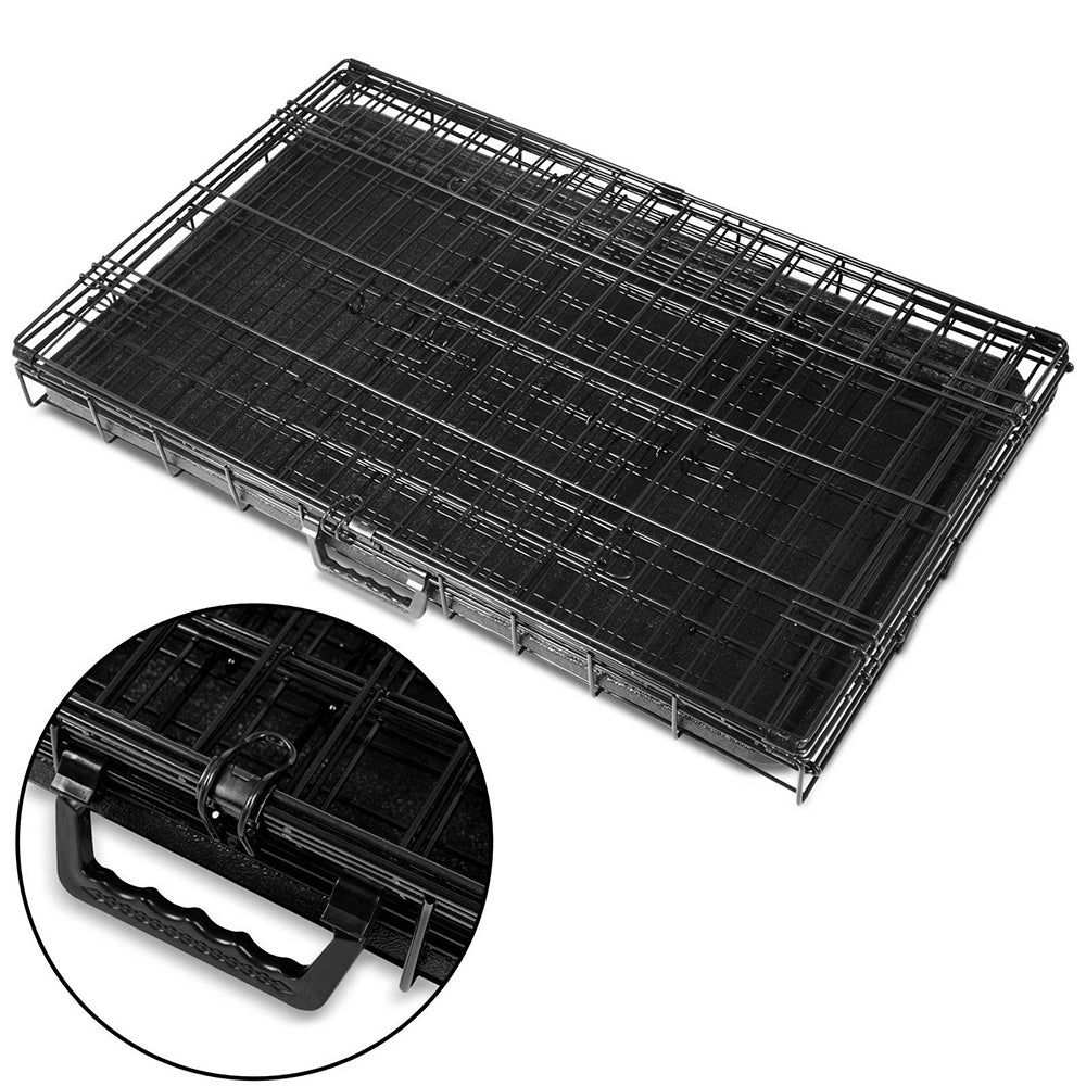 i.Pet 48inch Collapsible Pet Cage with Cover - Black & Green