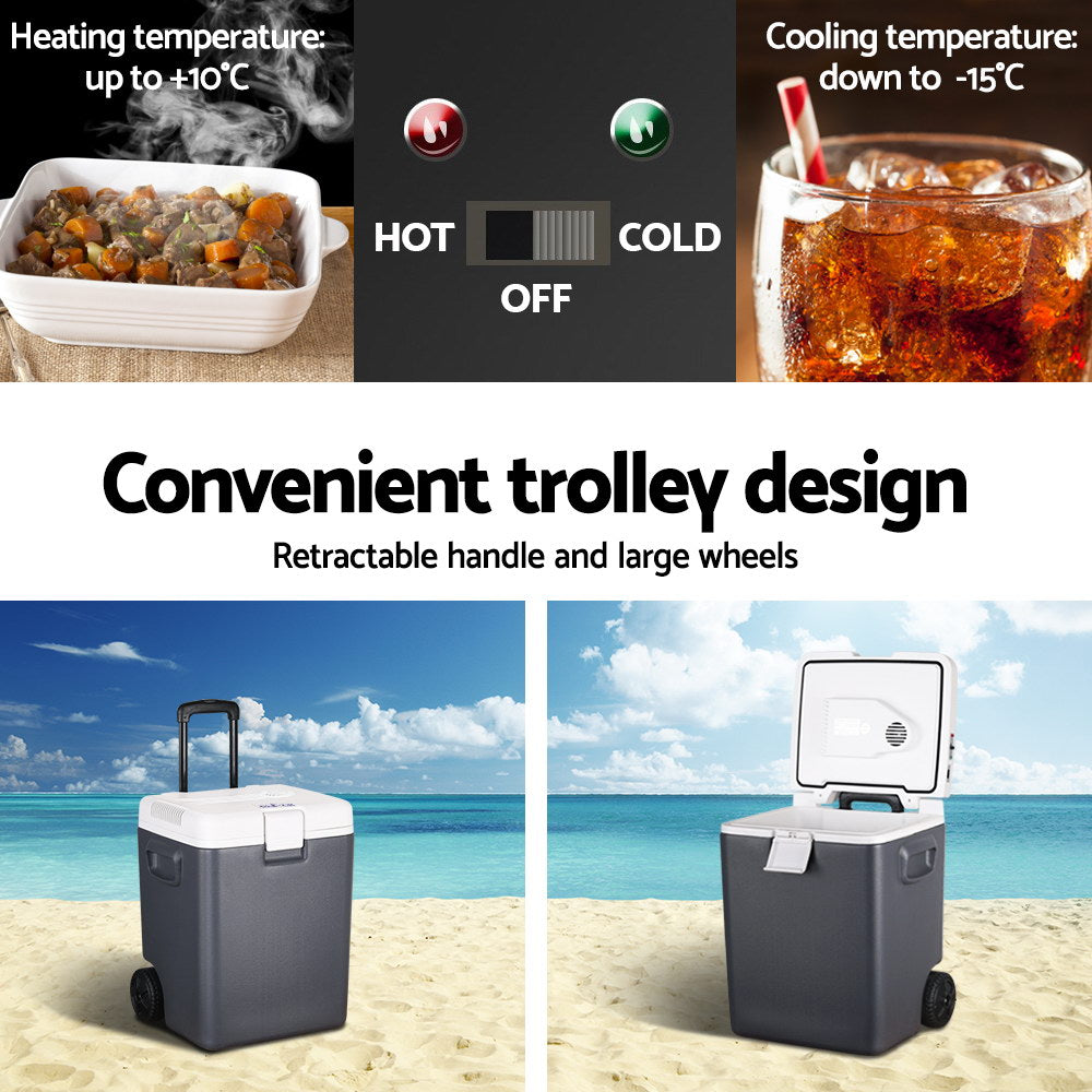 Glacio 30L Portable Cooler Fridge - Grey
