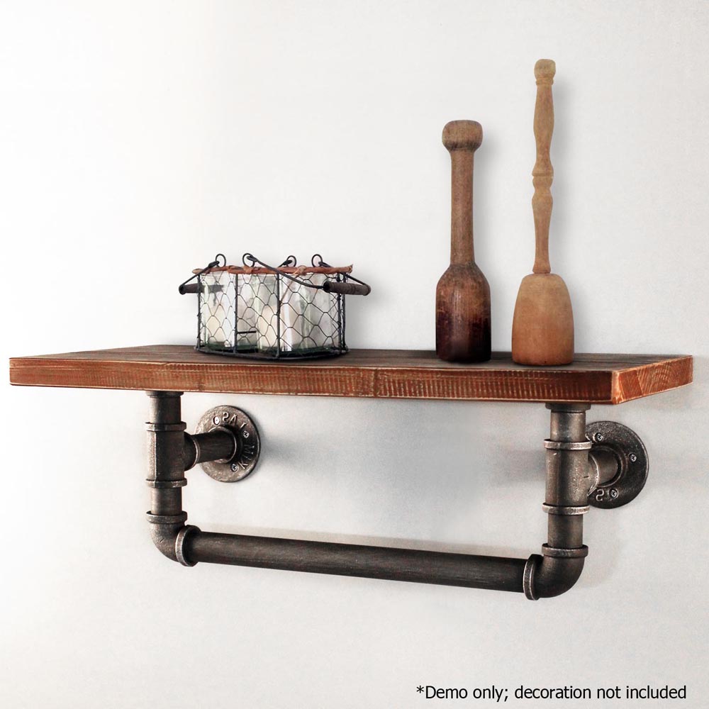 Artiss Display Shelves Wall Shelves Floating Bookshelf DIY Pipe Shelf Rustic Brackets Industrial