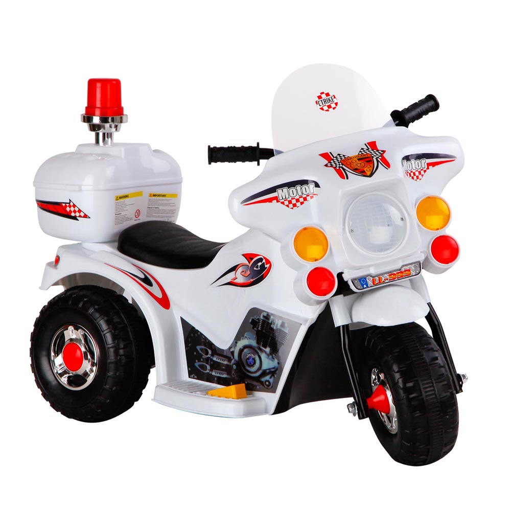 Rigo Kids Ride On Motorbike Motorcycle Car Toys White