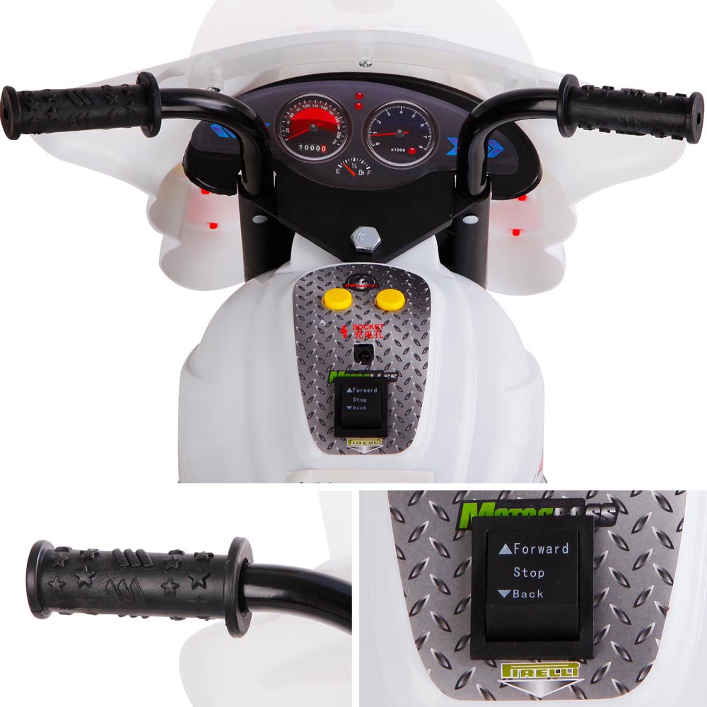Rigo Kids Ride On Motorbike Motorcycle Car Toys White