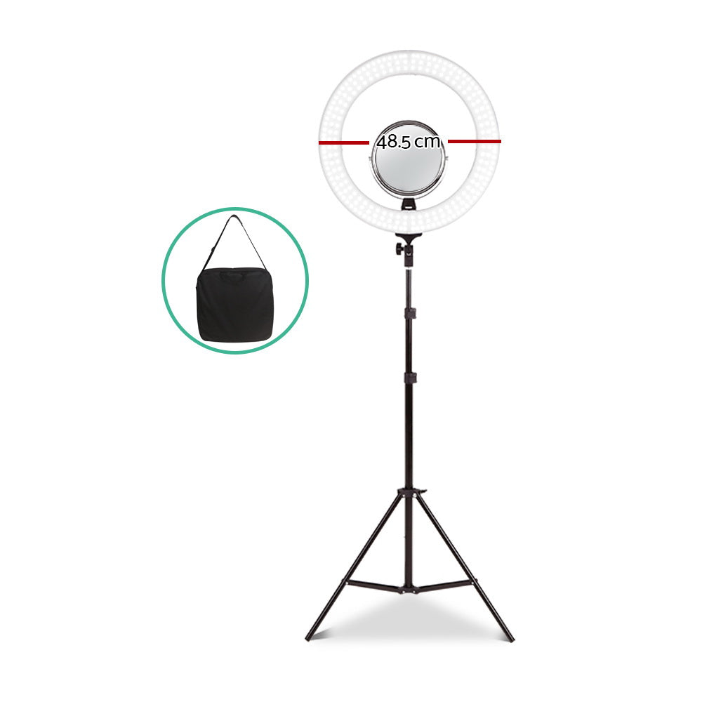 Embellir 19"" 5500K LED Ring Light With Stand Dimmable Diva For Phone Camera DSLR