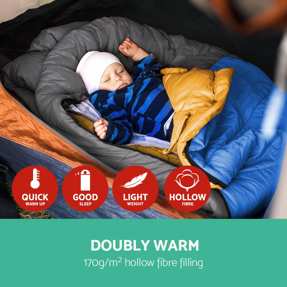 Weisshorn Extra Large Sleeping Bag - Blue & Grey