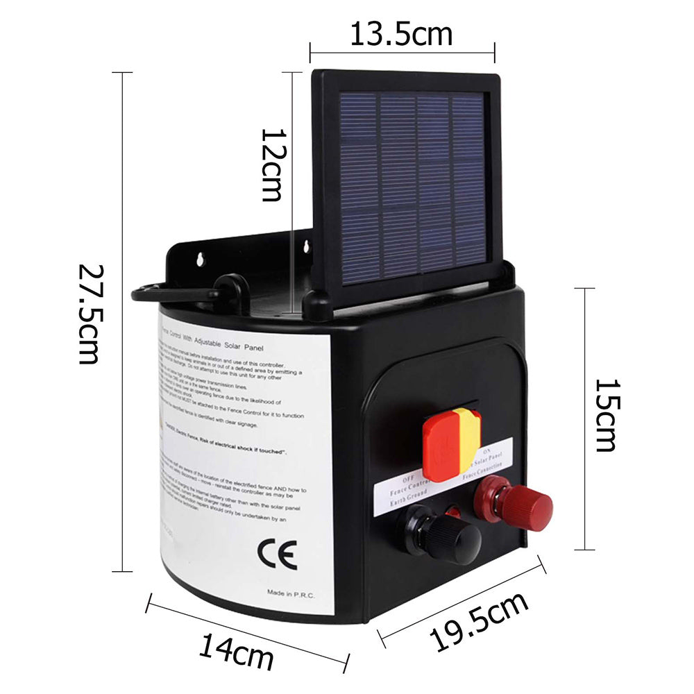 Giantz 8km Solar Power Electric Fence Charger Energiser