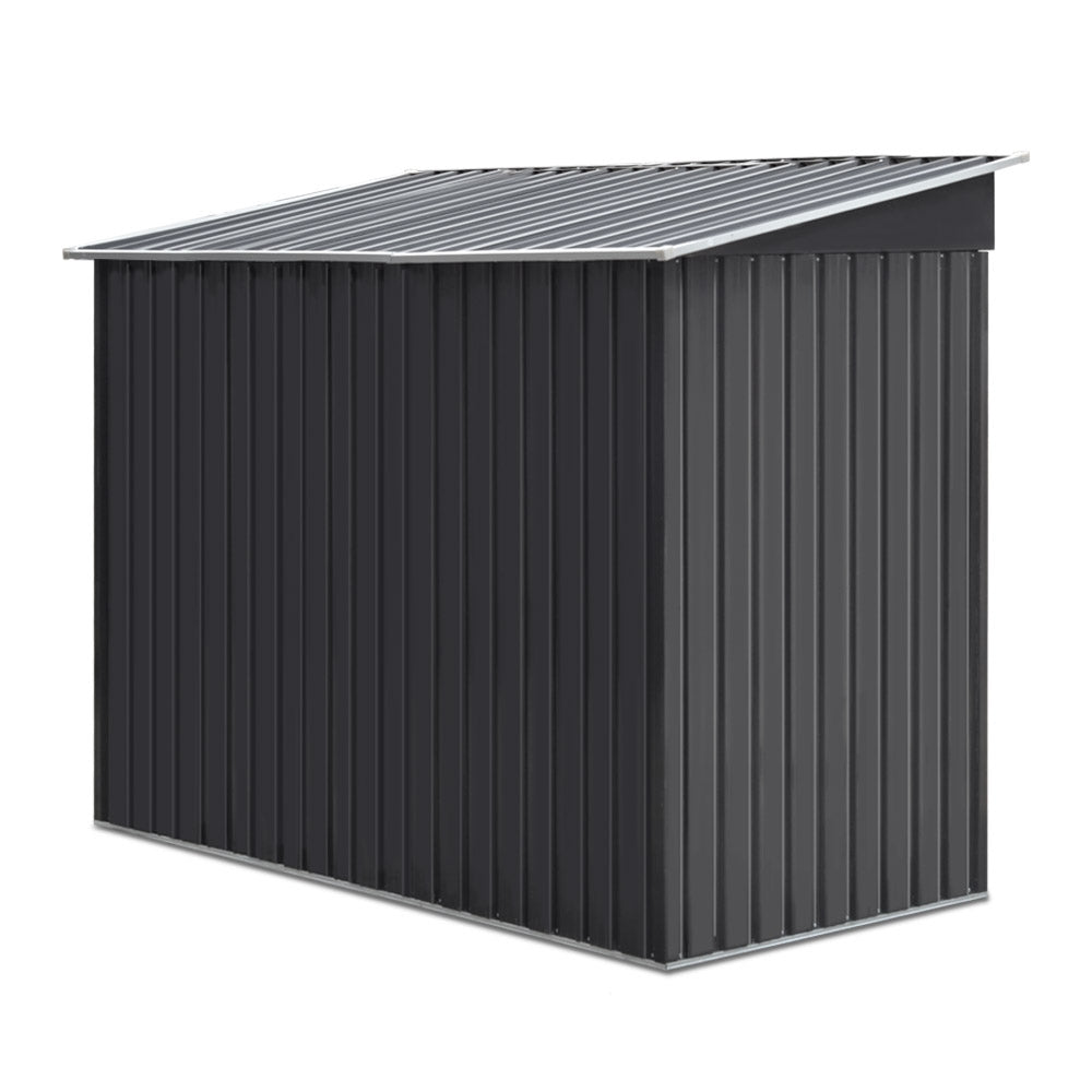 Giantz 2.35 x 1.31m Steel Base Garden Shed - Grey