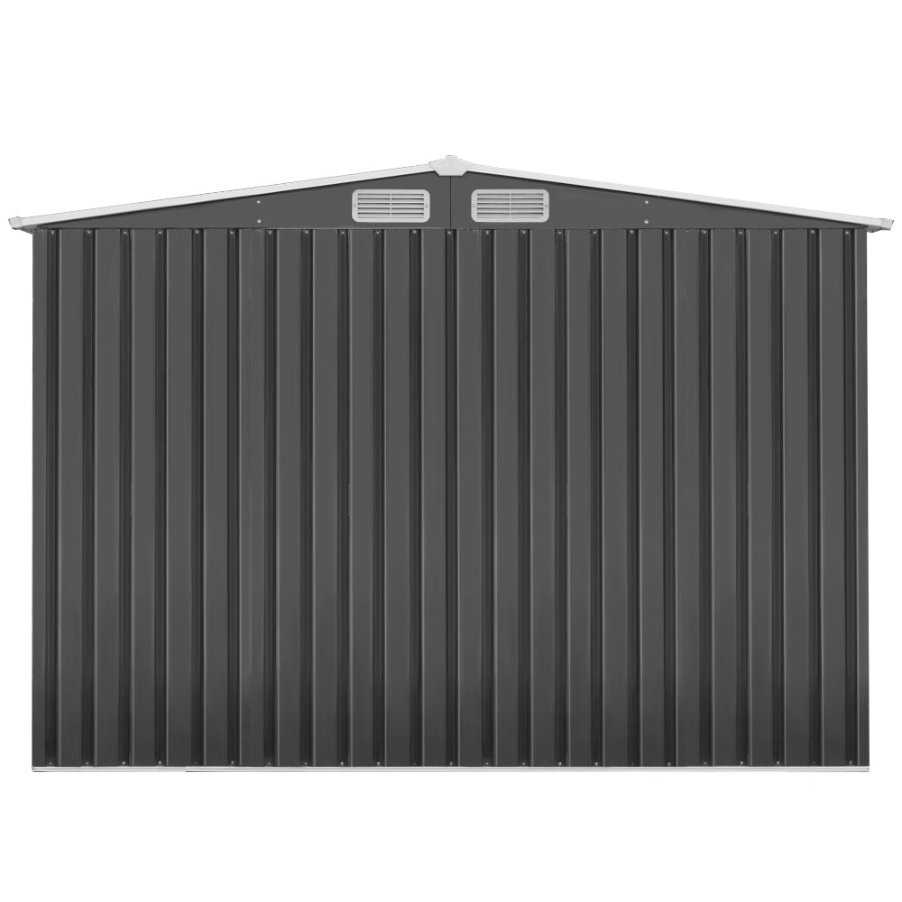 Giantz 2.02 x 3.89m Metal Shed - Grey
