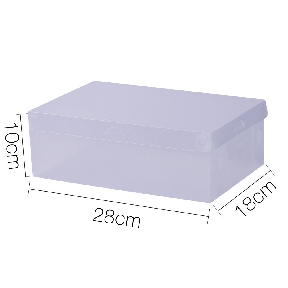 Set of 20 Transparent Stackable Shoe Storage Box