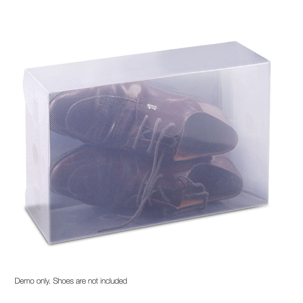 Set of 20 Transparent Stackable Shoe Storage Box