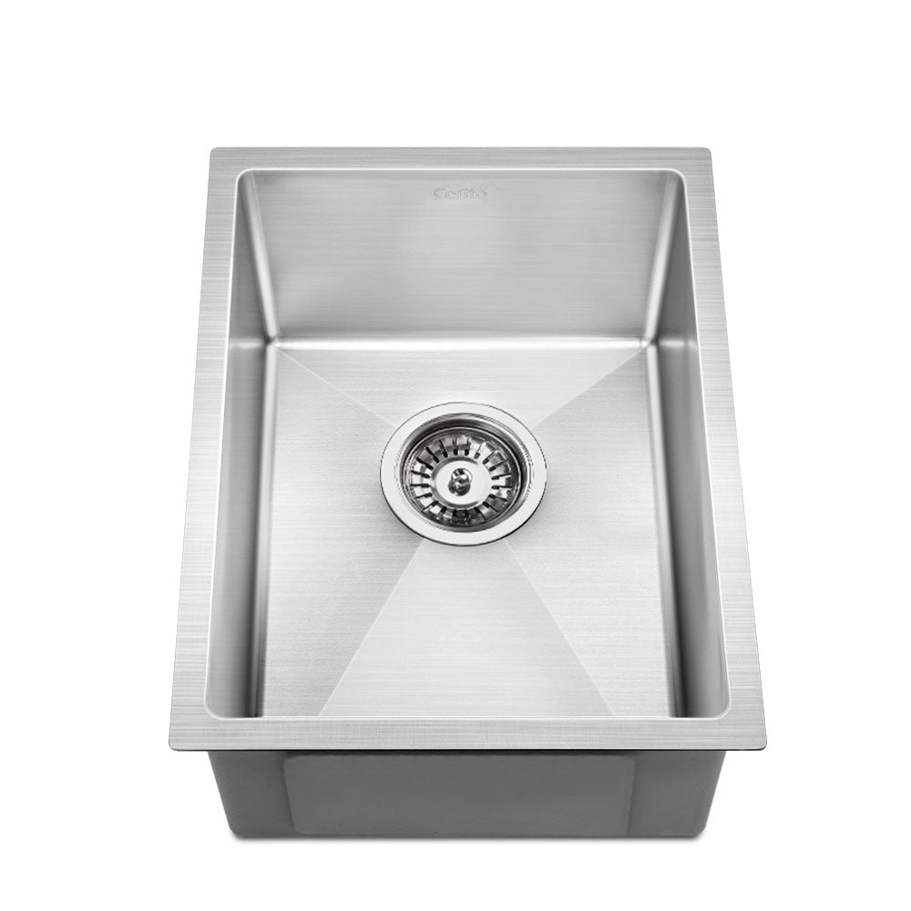 Cefito 34cm x 44cm Stainless Steel Kitchen Sink Under/Top/Flush Mount Silver