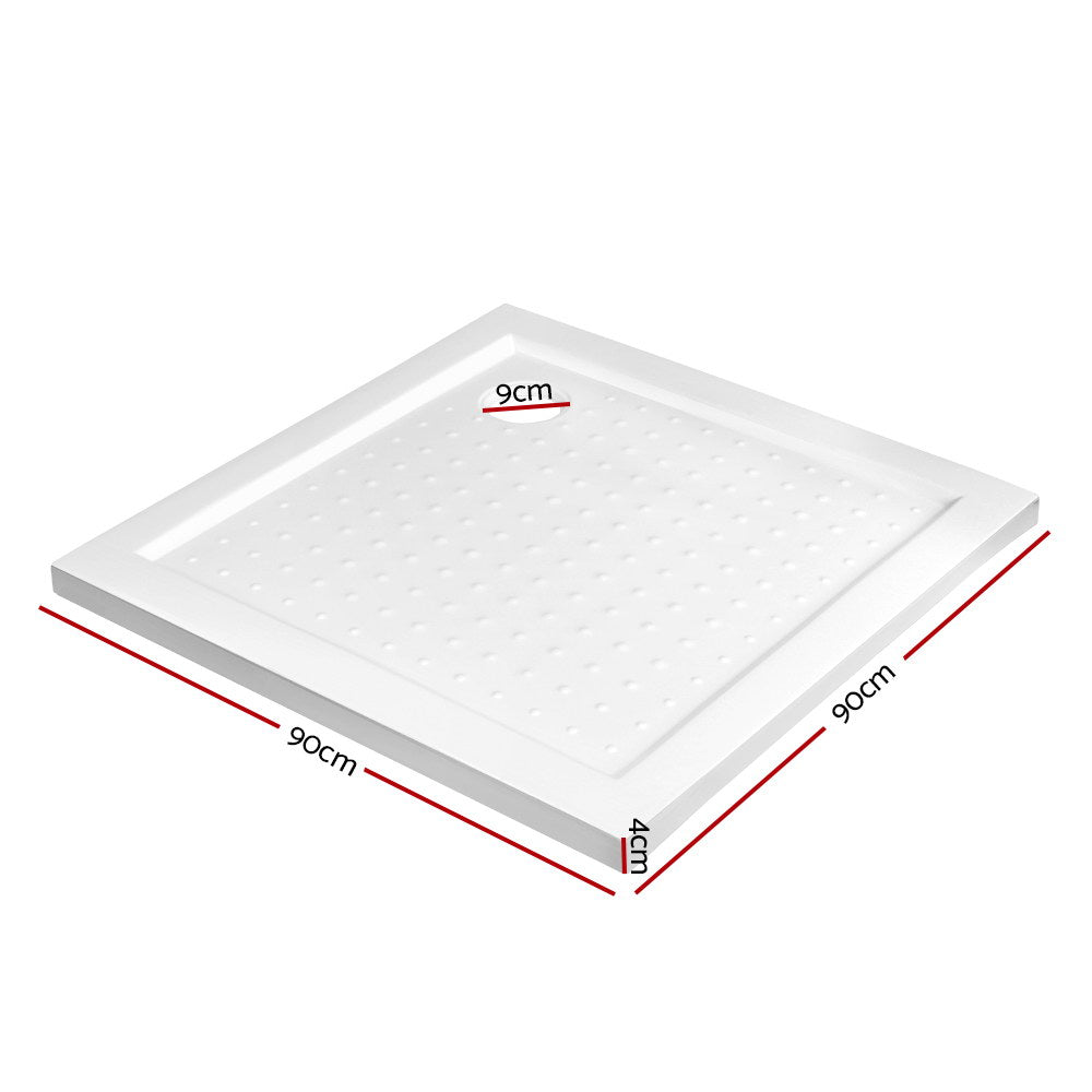 Cefito Shower Base Over Tray Acrylic ABS Square 900x900mm White