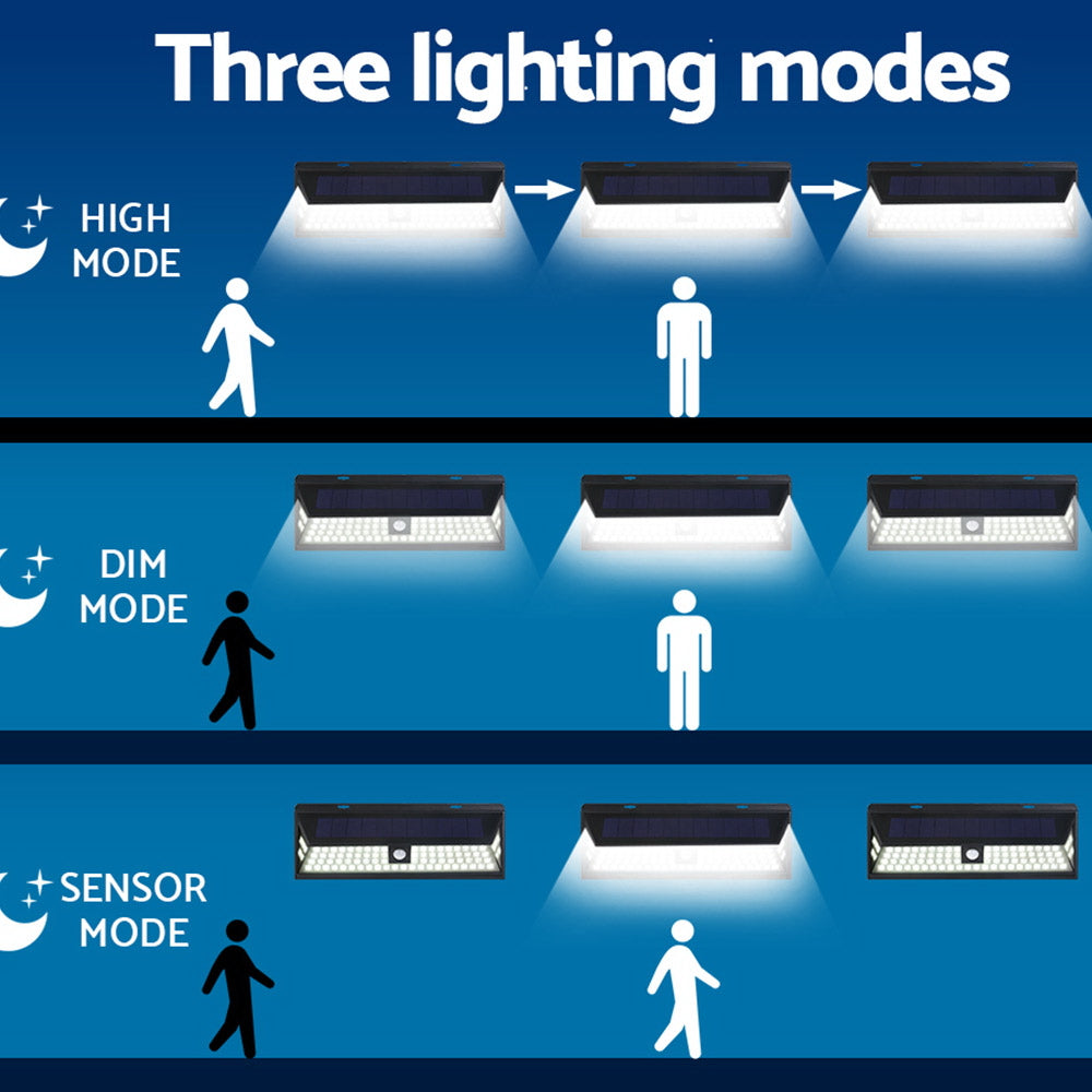 86 LED Solar Powered Sensor Light - Black